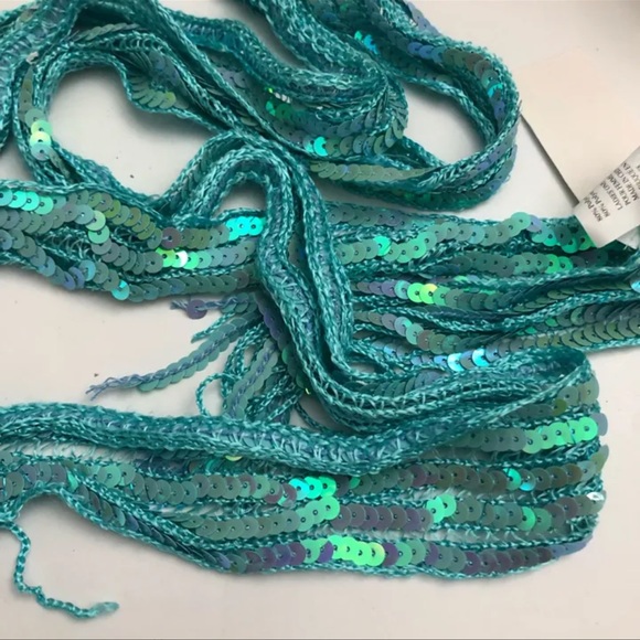 NWT| Y2K Sequins Hair Knitted Tie - Picture 2 of 4
